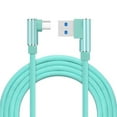 thumbnail image 1 of 2x Câble USB Type C, 6 Pieds Angle Droit 90 Degrés Câble de Chargeur Tressé en Nylon Charge Rapide et Cordon de Synchronisation de Données pour Samsung Galaxy S10/S10E/S10+, S9/S9+, Note10 9/8 Google Pixel XL, LG G5 G6 V20 Pixel, 1 of 1