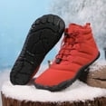 thumbnail image 5 of Gyexs Snow Boots for Women Size 5, Winter Shoes Women Work, Insulated, Lace-Up, Riding, Steel Toe, Men's Fashion, Red, Size 10.5, 5 of 8