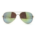 thumbnail image 2 of Mens Bamboo Arm Metal Rim Iconic Color Mirror Pilots Sunglasses Gold Yellow Mirror, 2 of 4