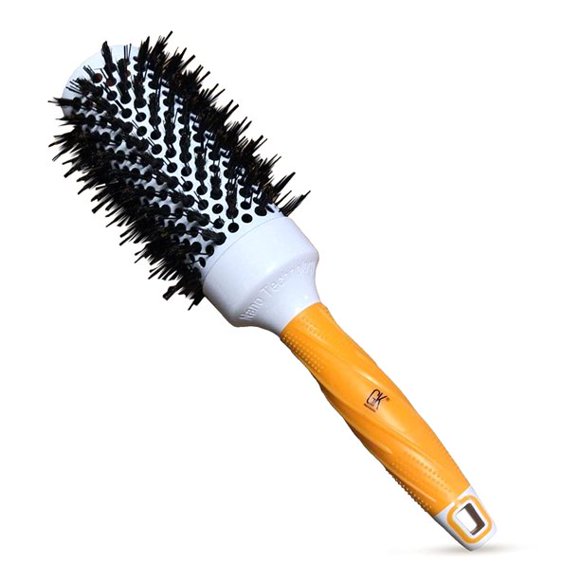 GK HAIR Global Keratin Professional Large Thermal Extra Round Brush 43mm Barril recubierto de cerámica Control de encrespamiento antiestático Estilo de secado por soplado GK HAIR Hair Care
