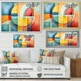thumbnail image 5 of Designart "Soft Colors Tiles Cubic Harmony IV" Extra Large Abstract Framed Wall Art - Modern Colorful Abstract Geometric Entryway Framed Wall Art Print, 5 of 7