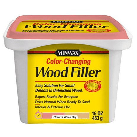 Minwax Natural, Color Changing Wood Filler, 16 oz, 1pc