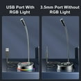 thumbnail image 3 of SADA MK08 USB Desk Microphone Plug & Play Professional 360 Degree Omnidirectional Microphone with RGB LED Light Desktop Condenser Mic for Recording Living Gaming, 3 of 9
