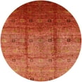 thumbnail image 1 of Ahgly Company Machine Washable Indoor Round Industrial Modern Bright Orange Area Rugs, 7' Round, 1 of 7