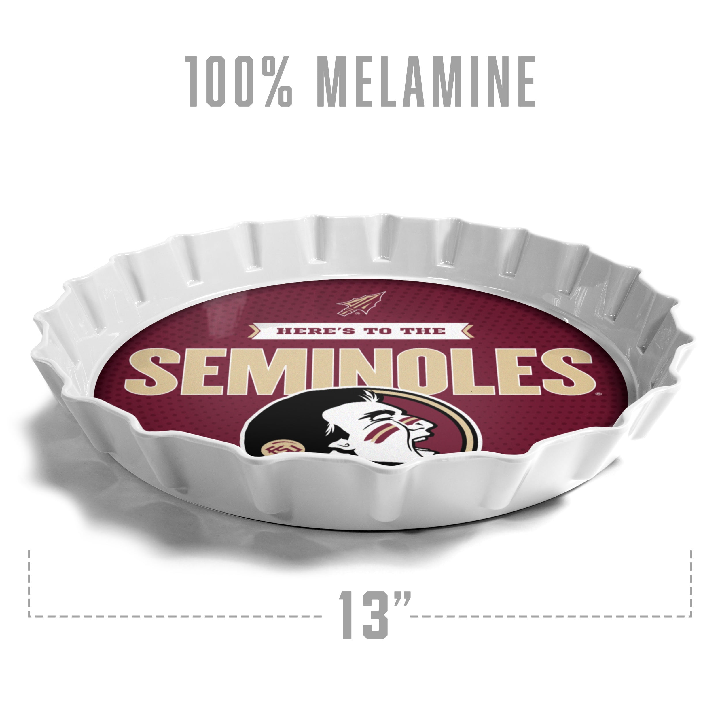 YouTheFan NCAA Florida State Seminoles Bottle Cap Serving Tray