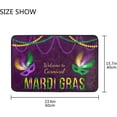 thumbnail image 7 of GZHJMY Mardi Gras Door mat Non Slip Floor Door Rug, Soft Floor Mat for Kitchen Garden Bedroom Indoor Outdoor Entrance Home Holiday Decoration 23.6" x15.7", 7 of 7