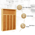 thumbnail image 2 of Bamboo Cutlery Silverware Tray Divider Storage Tray Rack Storage Box 5 Compartment Tray Kitchen Drawer Storage Rack, 2 of 9