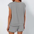 thumbnail image 4 of NMMUED 2 Piece Sets for Women 2 Piece Short Sets for Women Lounge Sets for Women Matching Pajama Set for Women Summer Outfits for Women, Gray XL, 4 of 7