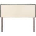 thumbnail image 2 of Modern Contemporary King Size Nailhead Upholstered Headboard, Ivory Fabric, 2 of 4