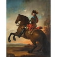 thumbnail image 3 of Carl Gustaf Pilo 20x24 Black Modern Framed Museum Art Print Titled - Frederik V on Horseback (1754), 3 of 5