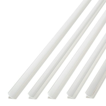 FASÄDE 47 in. Decorative Vinyl Large Profile Inside Corner Trim Matte White (5 Pack)