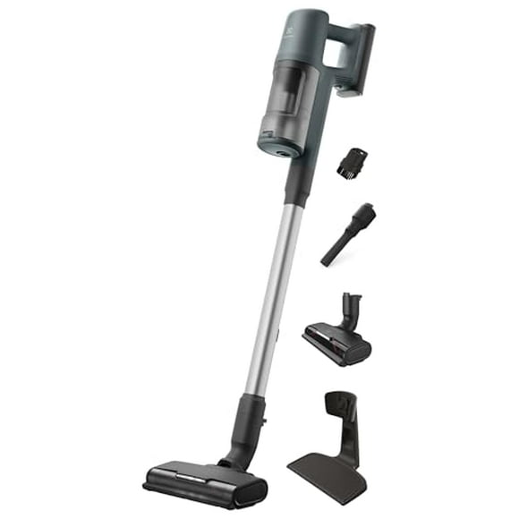 Aspiradora de escoba inalámbrica Electrolux Ultimate600 con boquilla de cerdas PowerPro y depósito de polvo de mayor capacidad, 50 minutos de autonomía, 3 modos de potencia, color verde océano