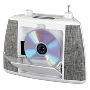 Jensen CD-565 Bluetooth CD/Radio Player, White/Gray