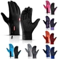 thumbnail image 1 of Cycling Gloves Touchscreen Waterproof Fleece Thermal Sports Gloves for Hiking, 1 of 8
