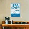 thumbnail image 6 of Street Sign Spa Capacity Sign Safety Restriction Alert Attention Caution Warning Notice Aluminum Metal Tin 8"X12" Sign Plate, 6 of 6