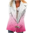 thumbnail image 2 of Nnhblu Winter Fashion Womens Coats Fleece Fall Jacket for Woman Button Down Pink Hooded Keep Warm Fall Shop Gifts Outerwear with Pockets, 2 of 5