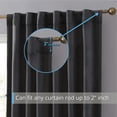 thumbnail image 4 of THD Maria Premium Soft Velvet Back Tab Rod Pocket Window Treatment Curtains for Bedroom & Living Room - Set of 2, 4 of 7