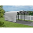 thumbnail image 3 of Arrow 10 x 24 x 7 ft Eggshell Carport With 1 Side Wall Kit, 3 of 16