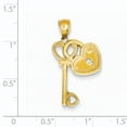 thumbnail image 3 of 14k Heart Key & Lock Pendant D4362 (30mm x 17mm), 3 of 3