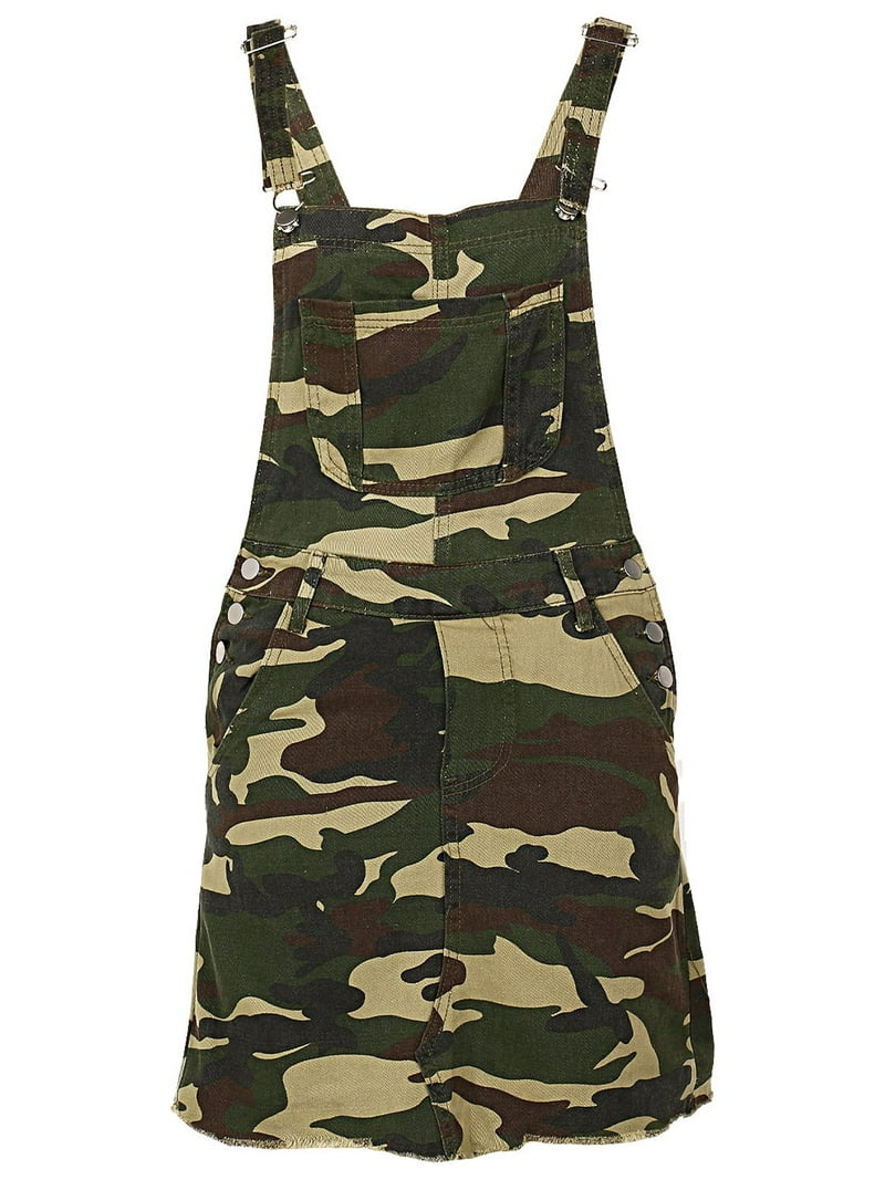 Loalirando Women's Camouflage Flag Print Adjustable Strap Short
