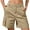 Khaki, variant on SEMPAI Bermuda Cargo Shorts for Women Knee Length Summer Casual Hiking Pants with Pockets Outdoor Quick Dry Crop Pant