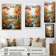thumbnail image 4 of Designart "Birch Woods Autumn euphony I" Floral Floater Framed Wall Art Print, 4 of 7