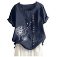 thumbnail image 1 of Birdeem T-Shirt Sans Bretelles à Manches Courtes Col en V Uni pour Femmes, 1 of 3