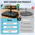 thumbnail image 3 of Easthome 4-Pack Heavy Duty Cantilever Umbrella Base with U-Lock, Offset Patio Market Stand - Square Weighted Base for Outdoor Umbrellas, Fill with Water or Sand for Stability, 3 of 9