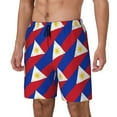 thumbnail image 5 of Men's 2 in 1 Swim Trunks with Compression Liner Philippines Flag Quick Dry Beach Shorts, 5 of 6