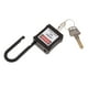 thumbnail image 5 of Candado de seguridad resistente y firme con llaves diferentes y 2 llaves de plástico PVC. Negro, 5 of 9