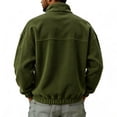 thumbnail image 4 of Oazcsf Mens Zip Up Sweatshirt Polar Fleece Stand Collar Long Sleeve Sweater Winter Warm Loose Fit Pullover, 4 of 6