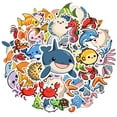thumbnail image 2 of 35pcs Cute Animal Stickers Kids Stickers Ocean Stationery Stickers for Laptops Phones Suitcases, 2 of 9