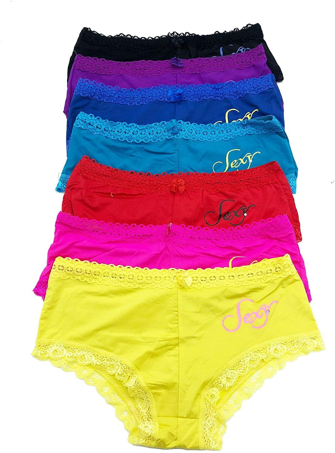 6 pieces Underwear Basic Women Bikini Panty SXL (Medium)