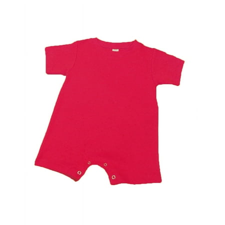 

Interlock Short Sleeve Romper-Fuchsia-3-6 m