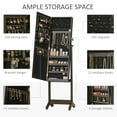 thumbnail image 4 of HOMCOM Jewelry Cabinet Floor Standing, Lockable Jewelry Organizer, 4 of 10