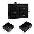 thumbnail image 5 of M optimized 9-Drawer Dresser Chest 47" Wide Storage Cabinet TV Stand Entertainment Center with Drawers for Living Room Bedroom Entryway, Black, 5 of 9