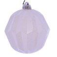 thumbnail image 1 of Vickerman MC190811D 5 in. White Glitter Faceted Ball Ornament - 3 per Bag, 1 of 1