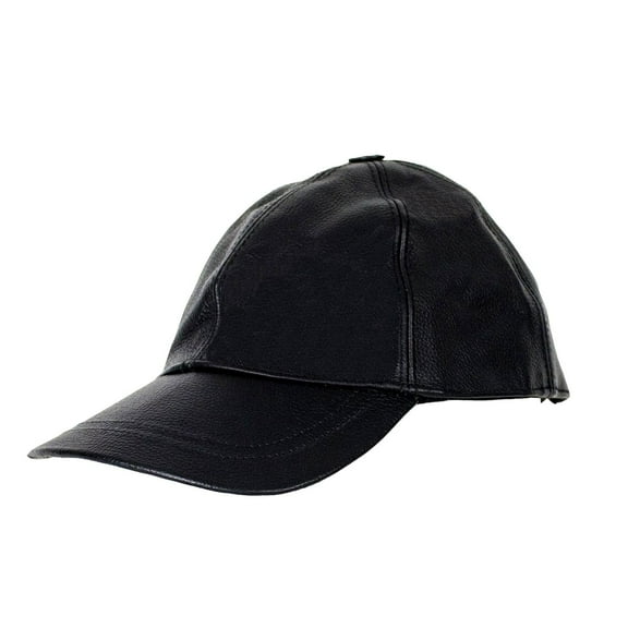 Dream Apparel Leather Baseball Cap with Adjustable Strap Leather Hat