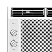 TCL 5,000 BTU Mechanical Window Air Conditioner (White) - Two-in-One Cooling & Fan, 7 Temperature Settings, Dual Fan & Cooling Speeds, Compact Fit, Washable Filter, Cools up to 150 Sq ft - W5WM-3