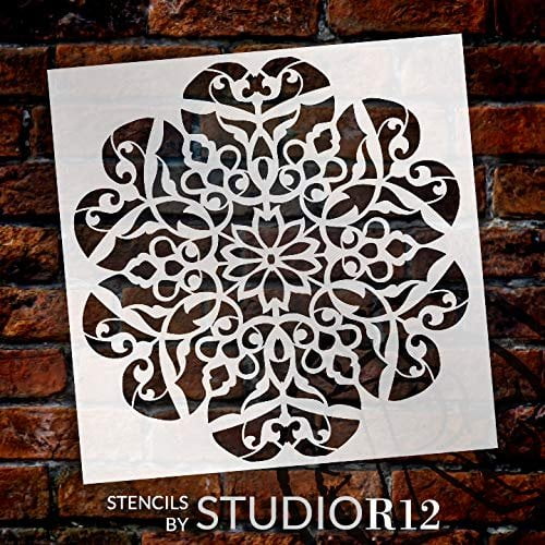 Mandala Heart Stencils for Painting on Wood Canvas Paper Fabric Cookie  Mandala Paint Stencil for Crafts Kids Adult Art Projects Drawing Reusable