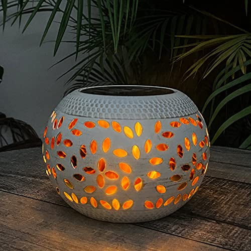 pearlstar Table Solar Lights Outdoor Waterproof Dancing Flickering