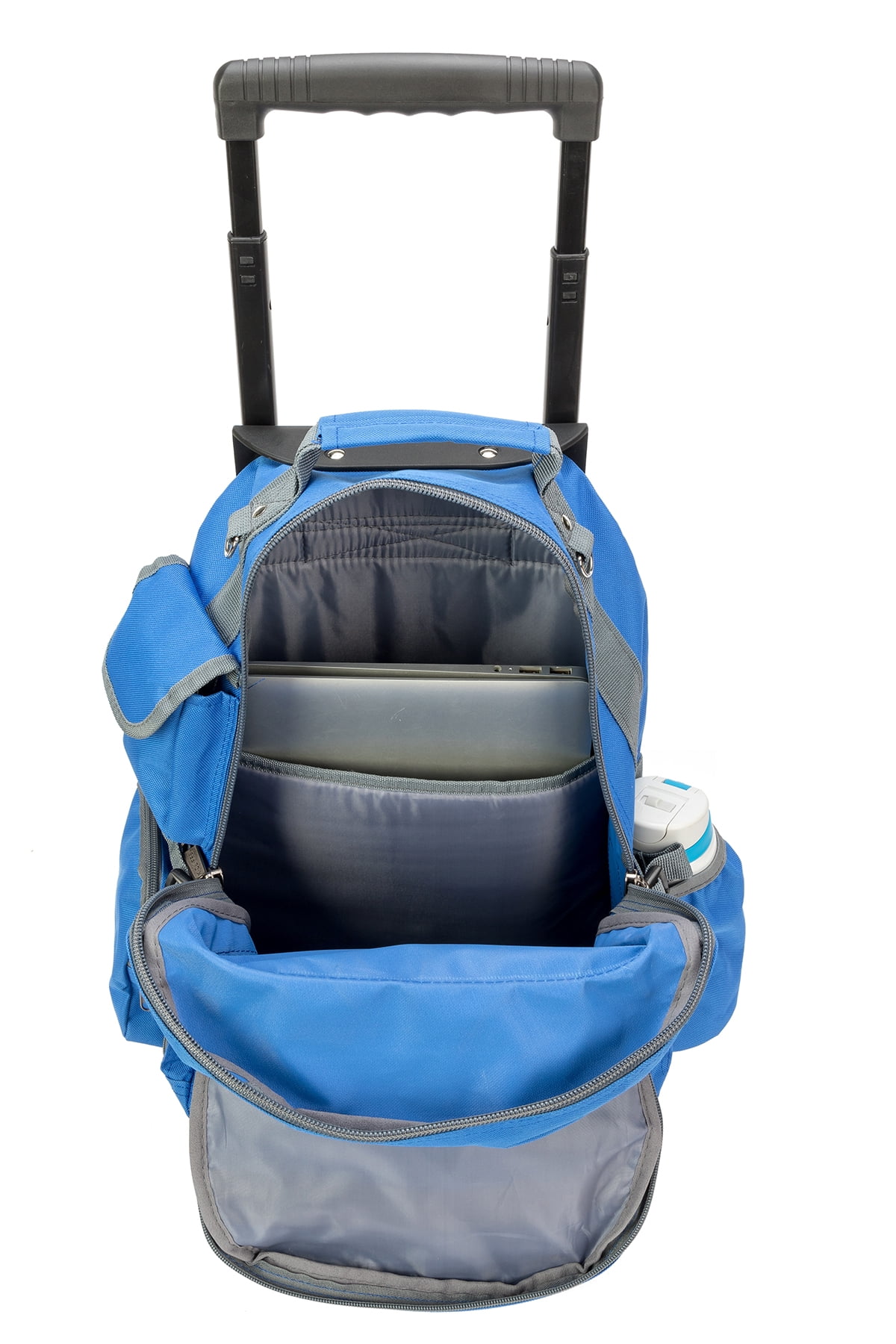 K-Cliffs Unisex 17" Heavy Duty Polyester Rolling School Backpack in Royal