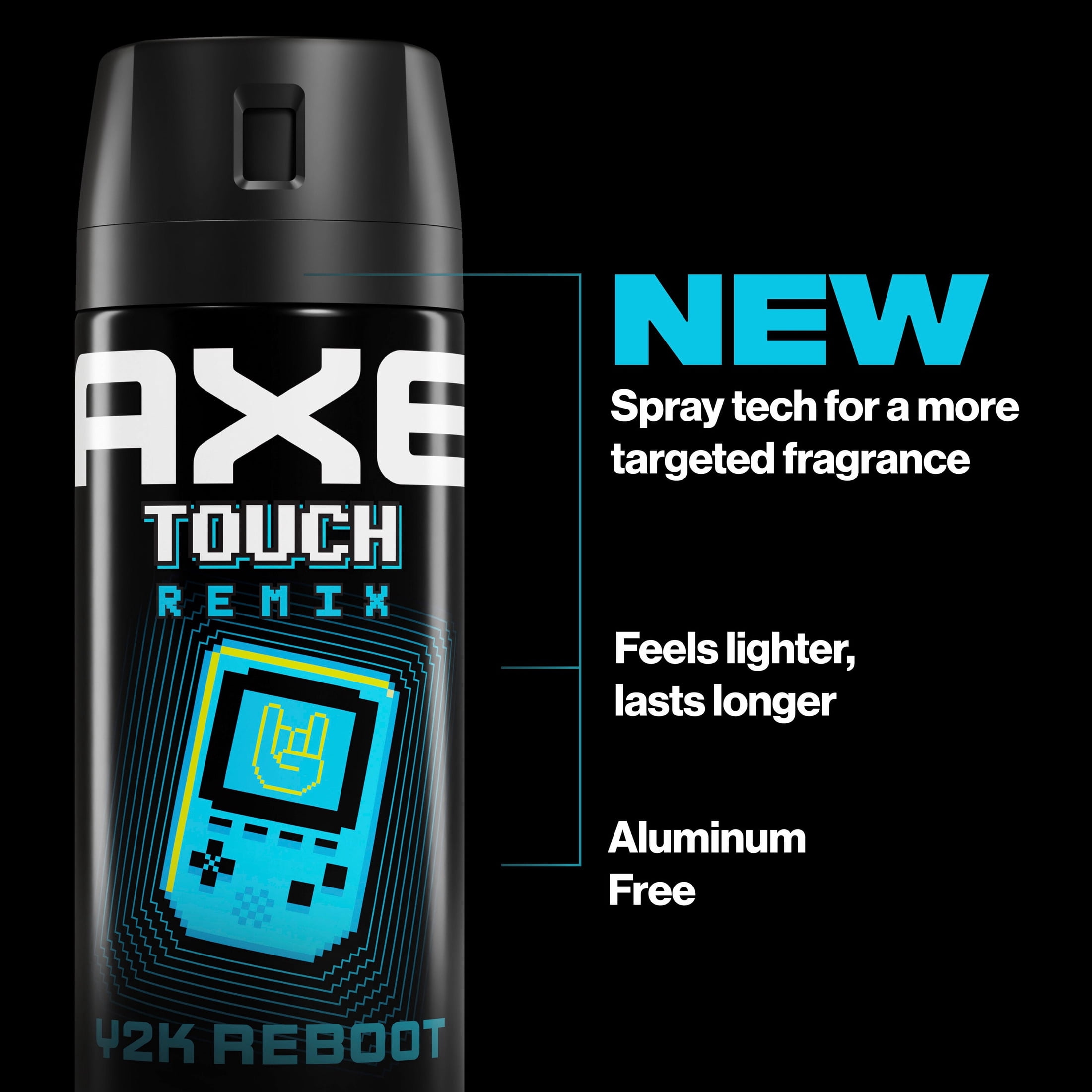 AXE Y2K Reboot Underarm Deodorant Body Spray Touch Remix, 2.9 oz