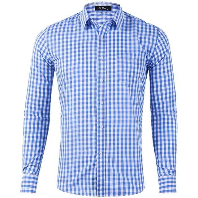 CEHVOM Chemise à Manches Longues Ajustée Décontractée pour Hommes Automne Col Rabattu en Solde