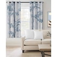 thumbnail image 2 of Blue Gray Forest Blackout Curtains for Bedroom Living Room Darkening Curtains 84 Inch Length 2 Panels Set Watercolor Tree Blue Leaves Window Curtain Insulated Window Treatment Grommet Drapes 42"x84", 2 of 9