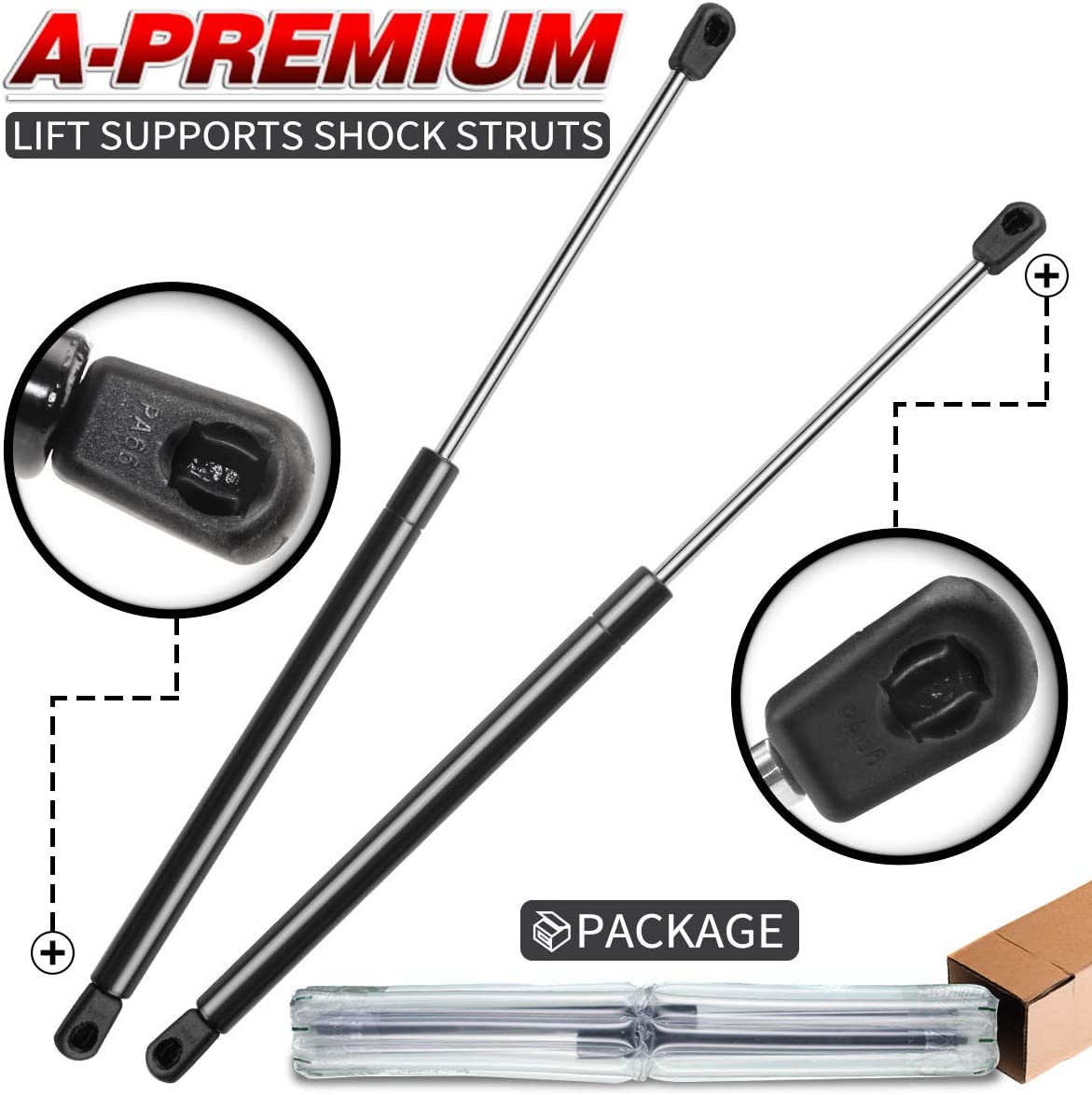 2x Rear Window Lift Support Struts For Ford Bronco II 1984-1990 – 17.13" Extended