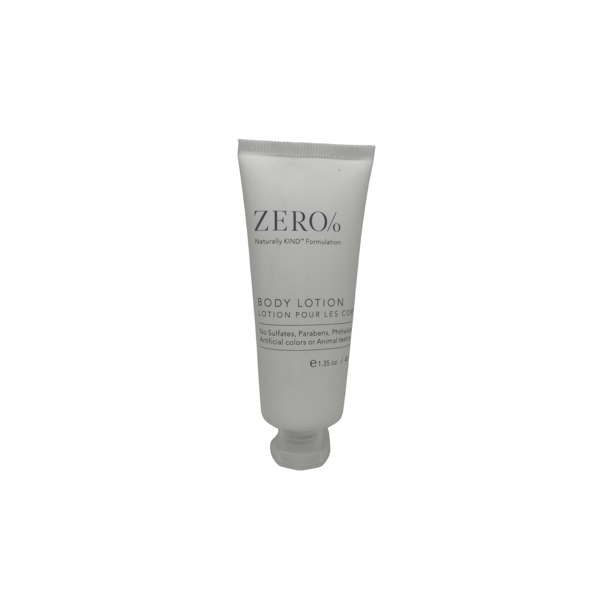 Zero% Body Lotion Lot of 18 each 1.35oz Bottles Total of 24.3oz