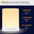 thumbnail image 4 of Lámpara con altavoz Bluetooth, lámpara de mesita de noche con sensor táctil, linterna de camping portátil con luz que cambia de 7 colores, regalos para mujeres y niños, 4 of 5