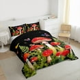 thumbnail image 3 of jejeloiu Red Mushroom Fungus Bedding Comforter Set,Rustic Plants Leaves Twin Comforter Sets,Red Green Black Bedding Set For Girl,Luxury Bedroom Decor Reversible,2-Piece, 3 of 8