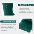 thumbnail image 4 of Contemporary Button Tufted Dining Chairs, High-end Velvet Upholstered Dining Chairs with Nailhead Back and Ring Pull Trim, Wood Dining Chairs for Living Room, Restaurant (Green,Set of 6), 4 of 8